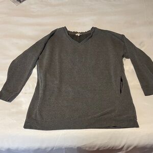 Zenana Outfitters Dark Gray V-Neck Sweater